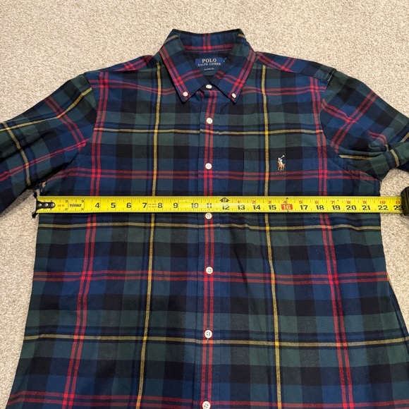 Polo by Ralph Lauren Classic Fit Plaid Oxford Shirt Men's Size L 100% Co… - Picture 5 of 7